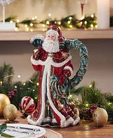 Fitz and Floyd Noel Holiday Santa Pitcher, 12.5-in