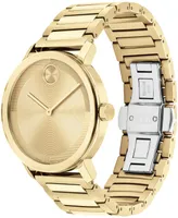 Movado Men's Bold Evolution 2.0 Swiss Quartz Ionic Plated Light Gold-Tone 2 Steel Watch 40mm