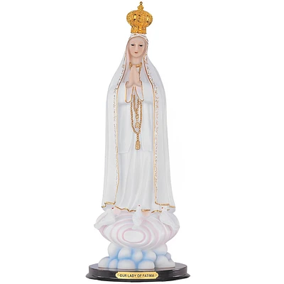Fc Design 16"H Our Lady of Fatima Statue Our Lady of The Holy Rosary of Fatima Holy Figurine Religious Decoration Home Decor Perfect Gift for House Wa