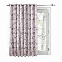 Ricardo Mystic Garden Floral Blackout Grommet Patio Curtain Panel w/Wand 104"W x 84"L