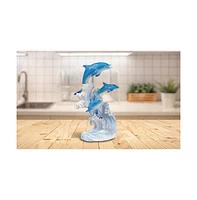 Fc Design 8"H Dolphins Swimming in The Waves Statue Marine Life Decoration Figurine Home Decor Perfect Gift for House Warming, Holidays and Birthdays