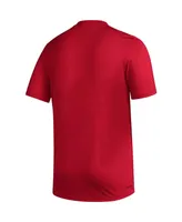 Men's adidas Red Louisville Cardinals Pregame Aeroready T-shirt