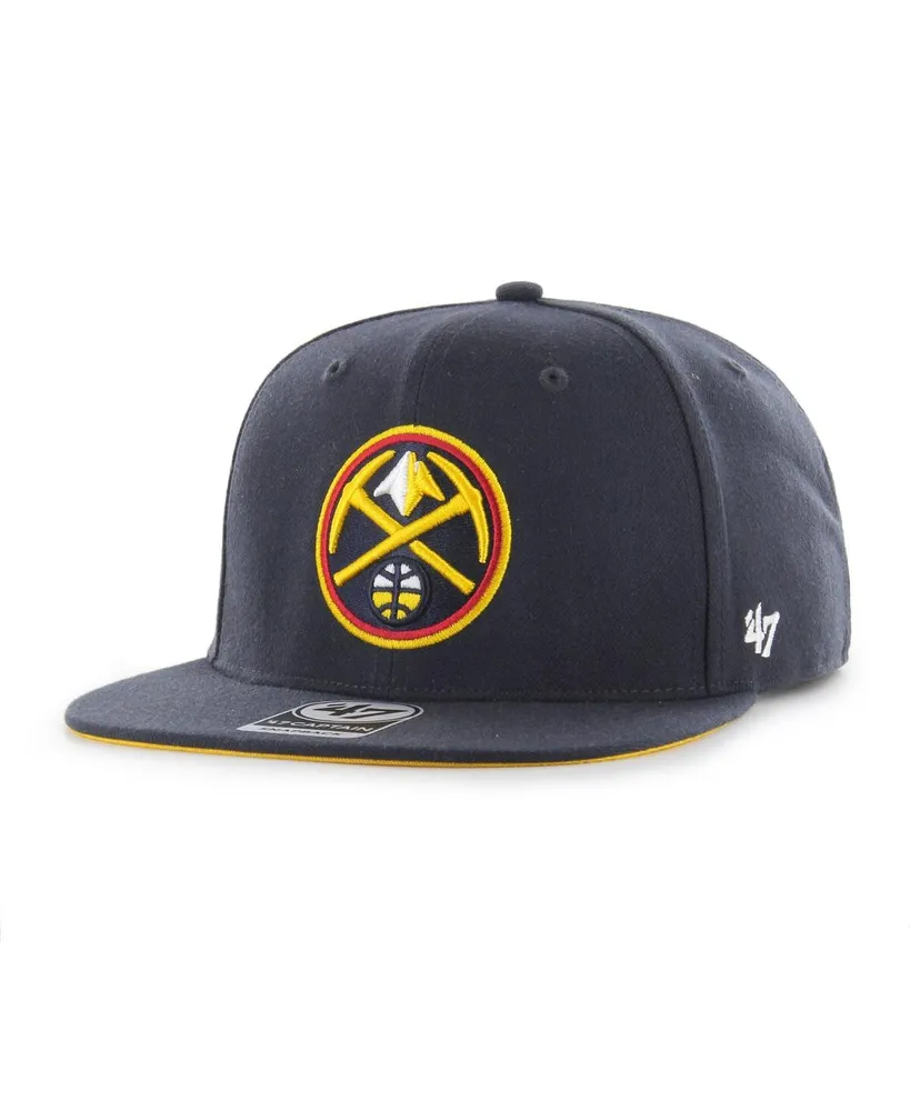 Men's '47 Brand Navy Denver Nuggets Sure Shot Captain Snapback Hat