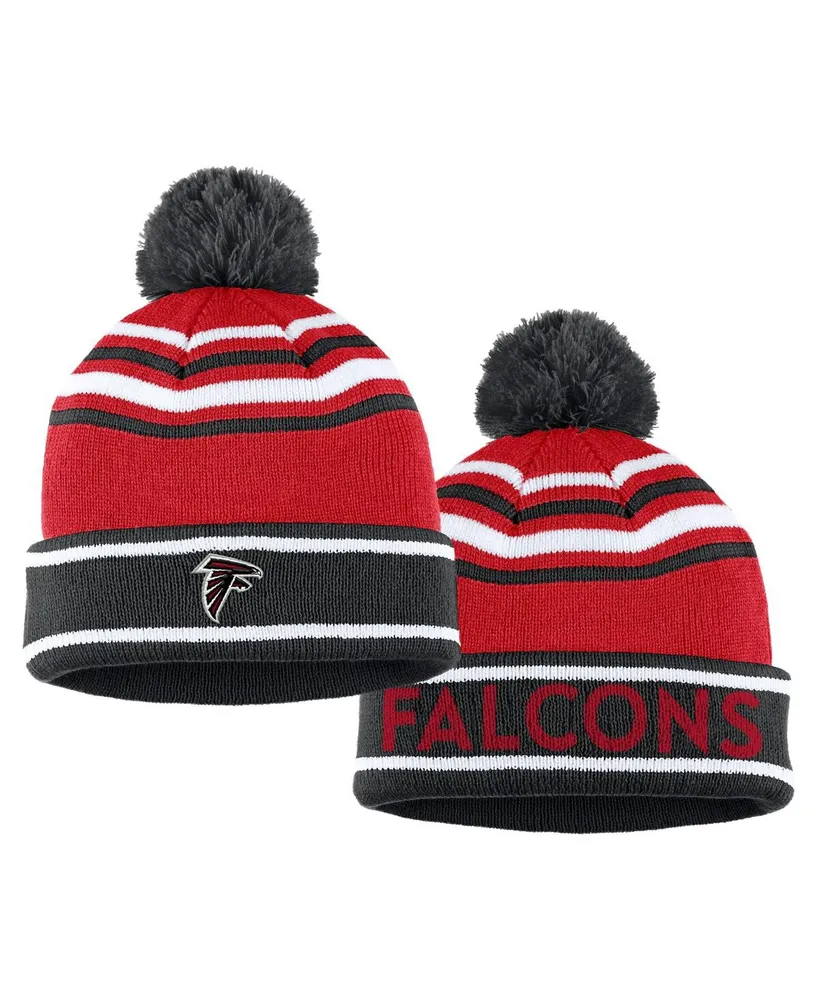 Women's Wear by Erin Andrews Red Atlanta Falcons Colorblock Cuffed Knit Hat with Pom and Scarf Set