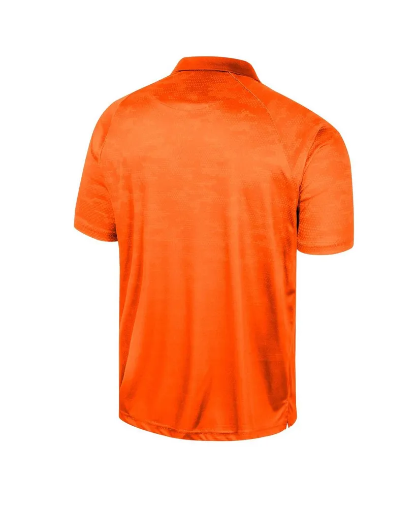 Men's Colosseum Orange Oregon State Beavers Honeycomb Raglan Polo Shirt