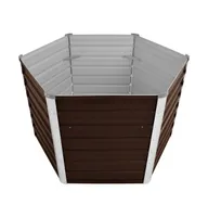 vidaXL Garden Raised Bed 50.8"x50.8"x30.3" Galvanized Steel