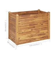 vidaXL Garden Raised Bed 43.3"x23.6"x33.1" Solid Acacia Wood