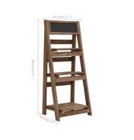 vidaXL 3-Tier Plant Stand with Blackboard 15.7"x11.8"x35.4" Solid Fir Wood