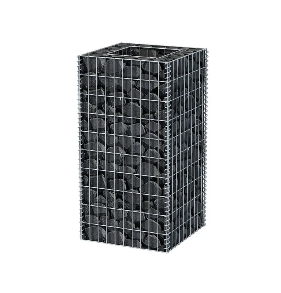 vidaXL Gabion Raised Bed Steel 19.7"x19.7"x39.4"