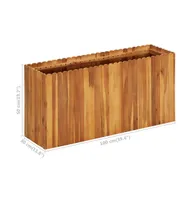 vidaXL Garden Raised Bed 39.3"x11.8"x19.6" Solid Acacia Wood