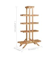 vidaXL Plant Stand 32.7"x9.8"x55.9" Firwood