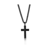 Metallo Stainless Steel Polished Cross Necklace