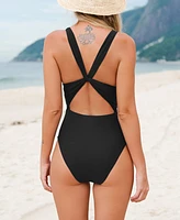 Women's Back Cross One Piece Swimsuit