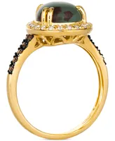 Le Vian Peacock Aquaprase (2-1/3 ct. t.w.) & Diamond (1/3 ct. t.w.) Pear Halo Ring in 14k Gold