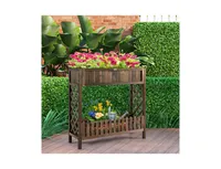 2-Tier Wood Raised Garden Bed for Vegetable and Fruit