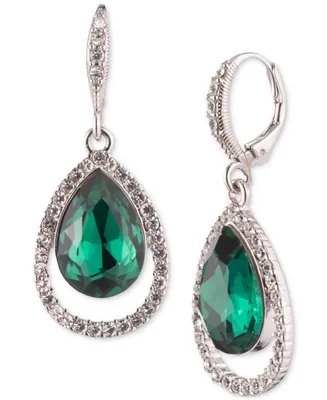 Givenchy Open Pave Pear Drop Earrings