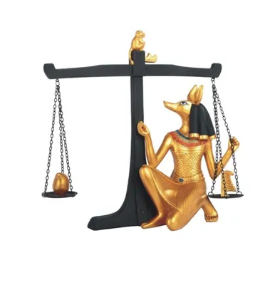 Fc Design 10"W Egyptian God Anubis Scales of Justice Black and Gold Statue Home Decor Figurine Home Decor Perfect Gift for House Warming, Holidays and
