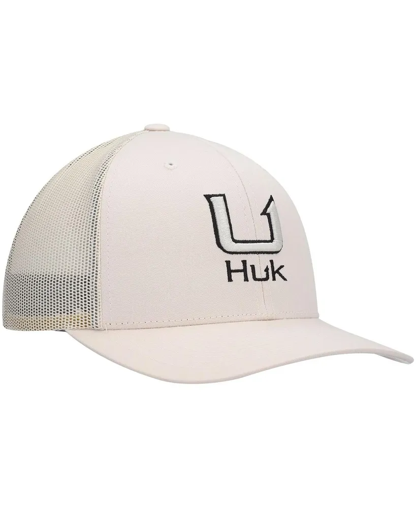 Men's Huk Khaki Barb U Trucker Snapback Hat