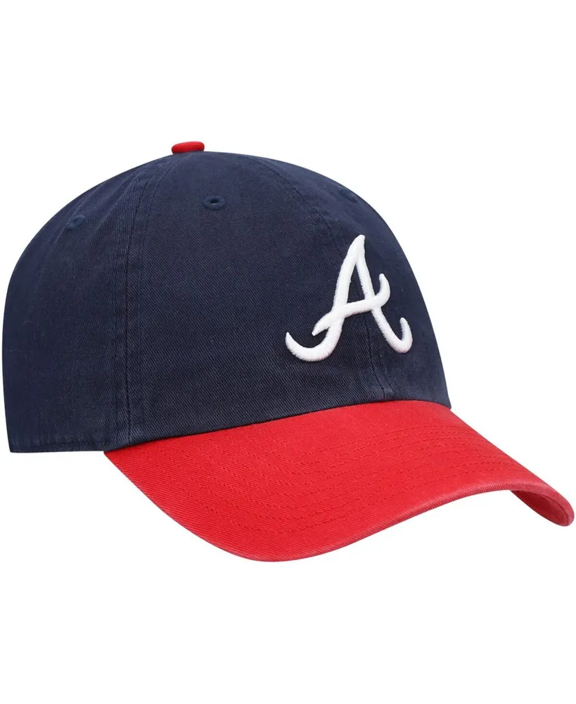 Men's '47 Brand Navy Atlanta Braves Clean Up Adjustable Hat