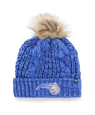 Women's '47 Brand Blue Orlando Magic Meeko Cuffed Knit Hat with Pom