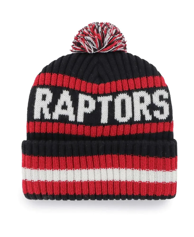 Men's '47 Brand Black Toronto Raptors Bering Cuffed Knit Hat with Pom