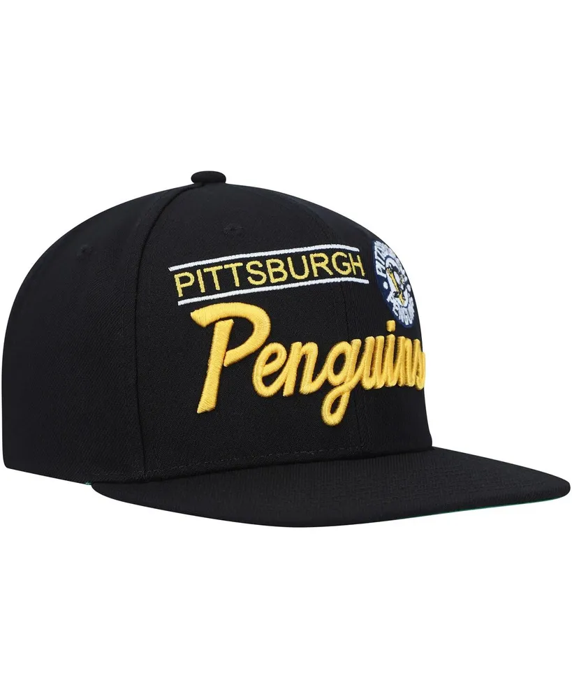 Men's Mitchell & Ness Black Pittsburgh Penguins Retro Lock Up Snapback Hat