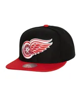 Men's Mitchell & Ness Black Detroit Red Wings Core Team Ground 2.0 Snapback Hat