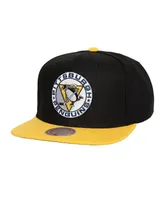 Men's Mitchell & Ness Black Pittsburgh Penguins Core Team Ground 2.0 Snapback Hat