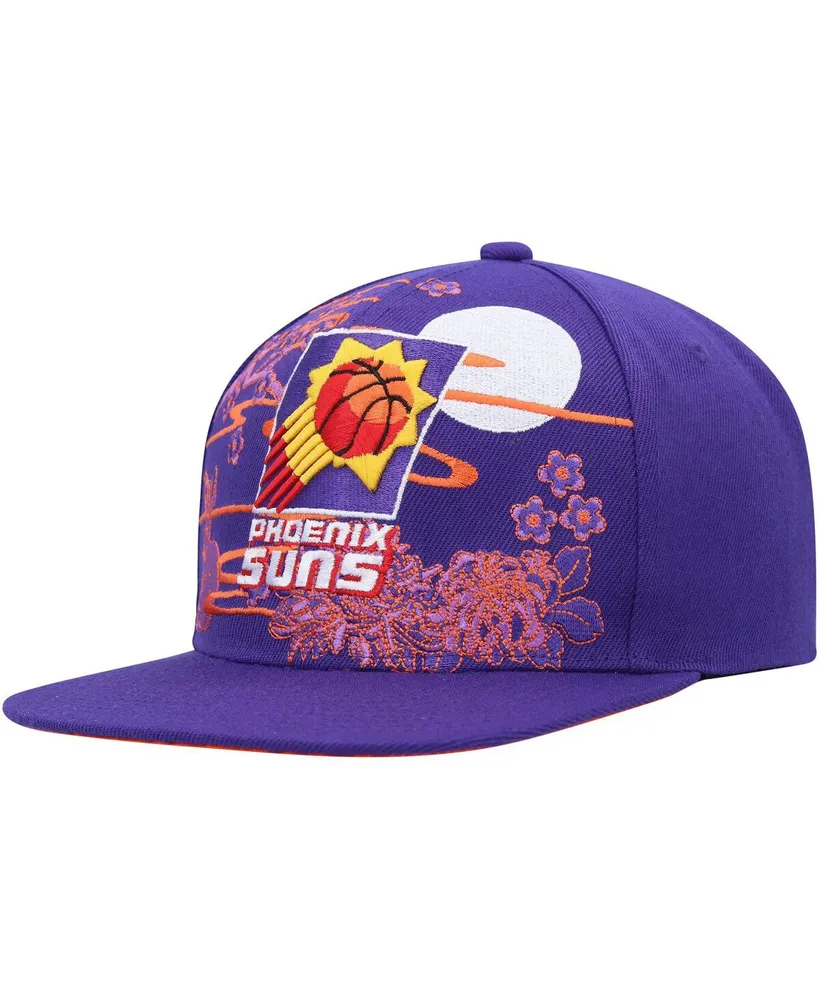 Men's Mitchell & Ness Purple Phoenix Suns Hardwood Classics Asian Heritage Scenic Snapback Hat