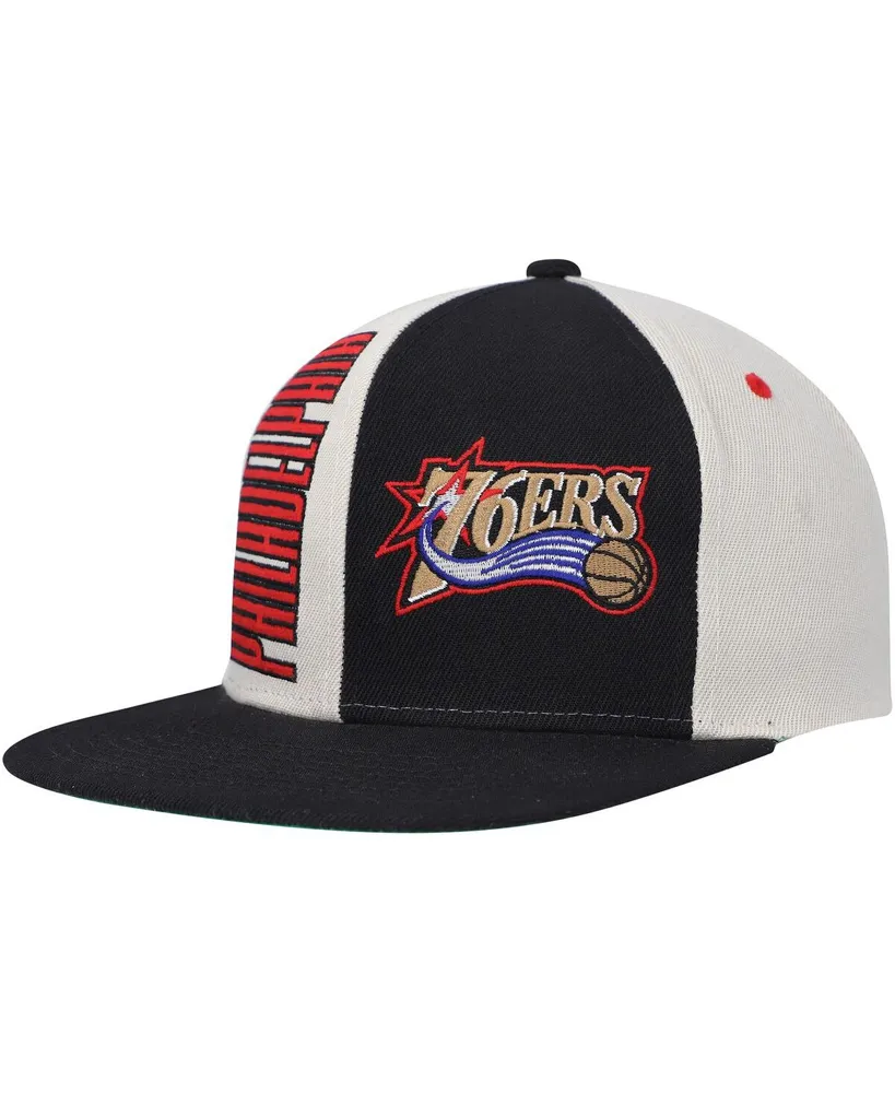 Men's Mitchell & Ness Cream Philadelphia 76ers Hardwood Classics Pop Snapback Hat