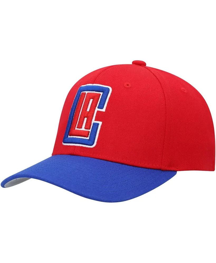 Men's Mitchell & Ness Red, Royal La Clippers Mvp Team Two-Tone 2.0 Stretch-Snapback Hat