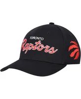 Men's Mitchell & Ness Black Toronto Raptors Mvp Team Script 2.0 Stretch Snapback Hat