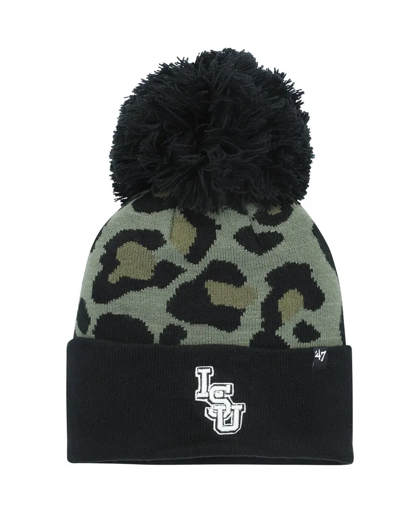 Women's '47 Brand Green Lsu Tigers Bagheera Cuffed Knit Hat with Pom