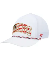 Men's '47 Brand White Minnesota Vikings Hitch Stars and Stripes Trucker Adjustable Hat