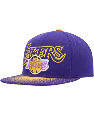 Men's Mitchell & Ness Purple Los Angeles Lakers Hardwood Classics Energy Re-Take Speckle Brim Snapback Hat