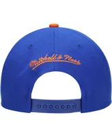 Men's Mitchell & Ness Blue New York Knicks Hardwood Classics Energy Re-Take Speckle Brim Snapback Hat