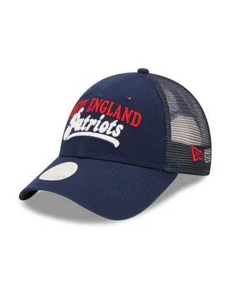 Women's New Era Navy New England Patriots Team Trucker 9FORTY Snapback Hat
