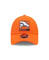 Men's New Era Orange Denver Broncos Framed Af 9FORTY Snapback Hat