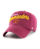 Women's '47 Brand Burgundy Washington Commanders Phoebe Clean Up Adjustable Hat