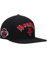 Men's Pro Standard Black Houston Rockets Old English Snapback Hat