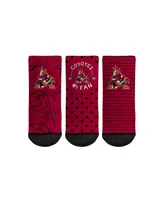 Toddler Boys and Girls Rock Em Socks Arizona Coyotes #1 Fan 3-Pack Crew Socks Set