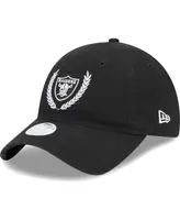 Women's New Era Black Las Vegas Raiders Leaves 9TWENTY Adjustable Hat