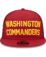 Men's New Era Burgundy Washington Commanders Stacked Trucker 9FIFTY Snapback Hat