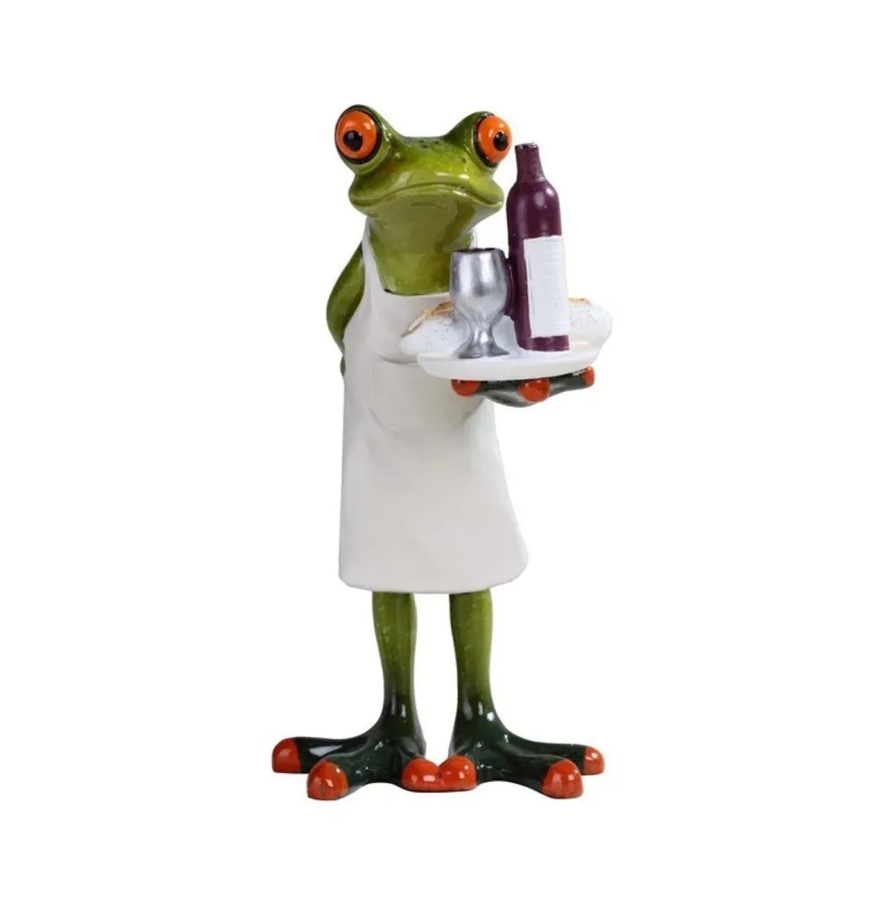 Fc Design 6H Frog Chef Wine Serving Statue Funny Animal Decoration Figurine  Home Decor Perfect Gift for House Warming, Holidays and Birthdays