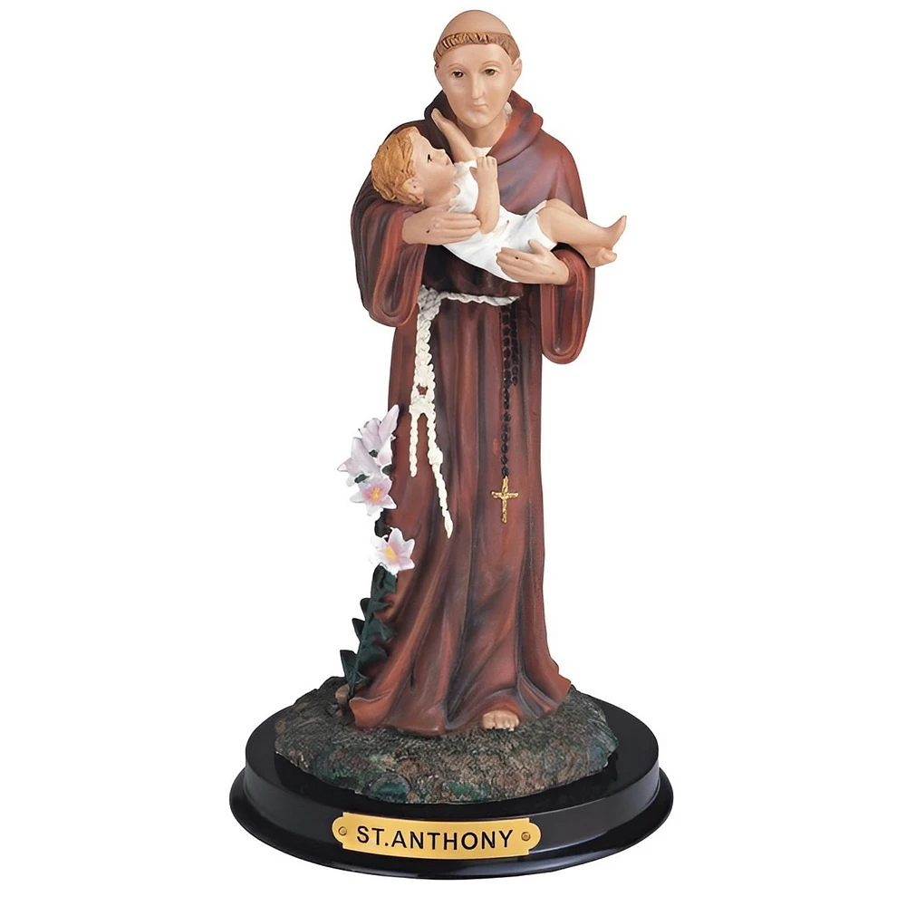 Fc Design 9"H Saint Anthony Holding Child Jesus Statue Anthony of Padua Holy Figurine Religious Decoration Home Decor Perfect Gift for House Warming,