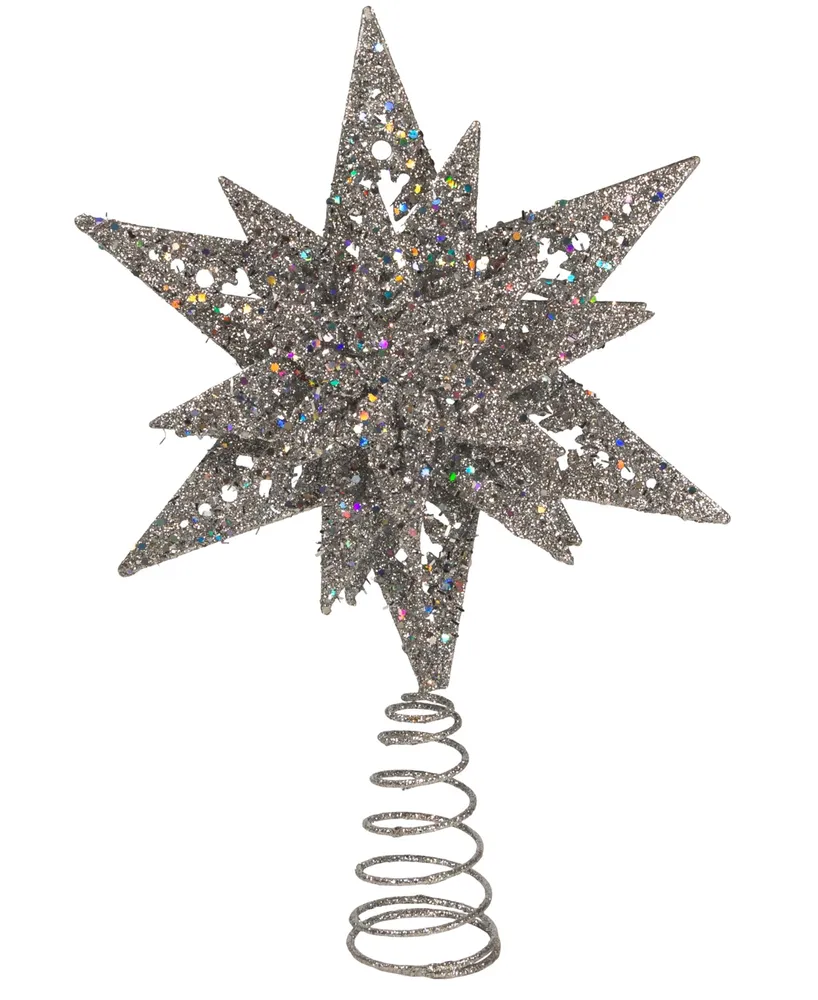 Kurt Adler 13" Plastic Glittered Snowflake Tree Topper