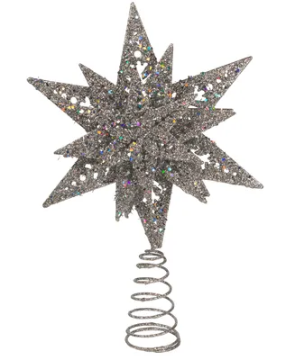 Kurt Adler 13" Plastic Glittered Snowflake Tree Topper