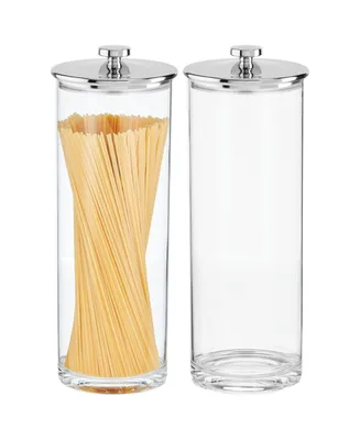 mDesign Tall Kitchen Apothecary Airtight Canister Jars - 2 Pack
