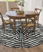 Addison Safari Outdoor Washable ASF31 8' x Round Area Rug