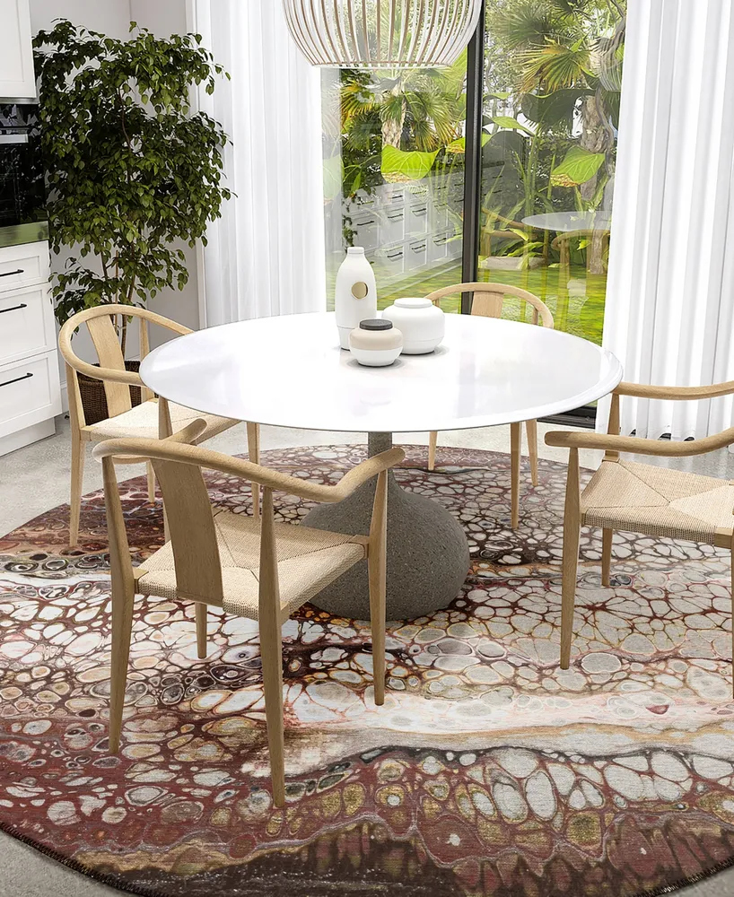 Addison Karina Outdoor Washable AKC45 8' x 8' Round Area Rug